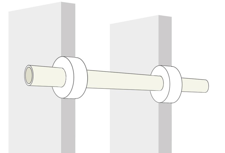 BRANNMOTSTAND EI 120 150 MM dybde 12 mm og bredde 16 mm på dybde 25 mm og bredde 16 mm på