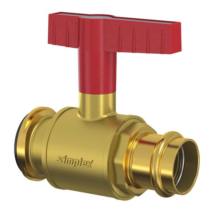 Pump all Valve with Press onnection and Lever andle P = 782 With press connection for M and V profile on the pipe side, for copper, carbon steel and stainless steel pipes.