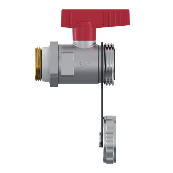 K all Valve with Male Thread N 20 with ose onnection P = 706 With red