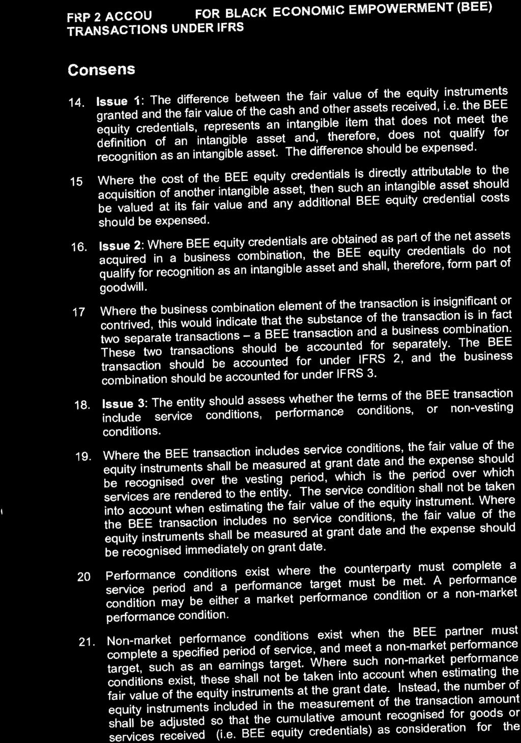 STAATSKOERANT, 18 DESEMBER 2017 No. 41338 65 FRP 2 ACCOU FOR BLACK ECONOMIC EMPOWERMENT (BEE) Consens 14.