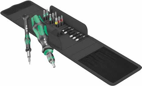 3 bitshåndtak Kraftform Micro 322, magnetisk, egnet for bits med 4 mm sekskantdrev i henhold til DIN ISO 73-C 4 9 BiTorsion-bits for lang levetid,