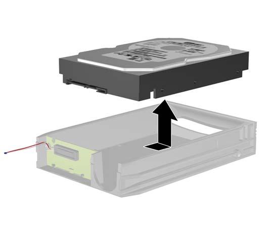 4. Ta av de fire skruene på undersiden av harddiskboksen. Figur 2-35 Fjerne sikkerhetsskruene 5.