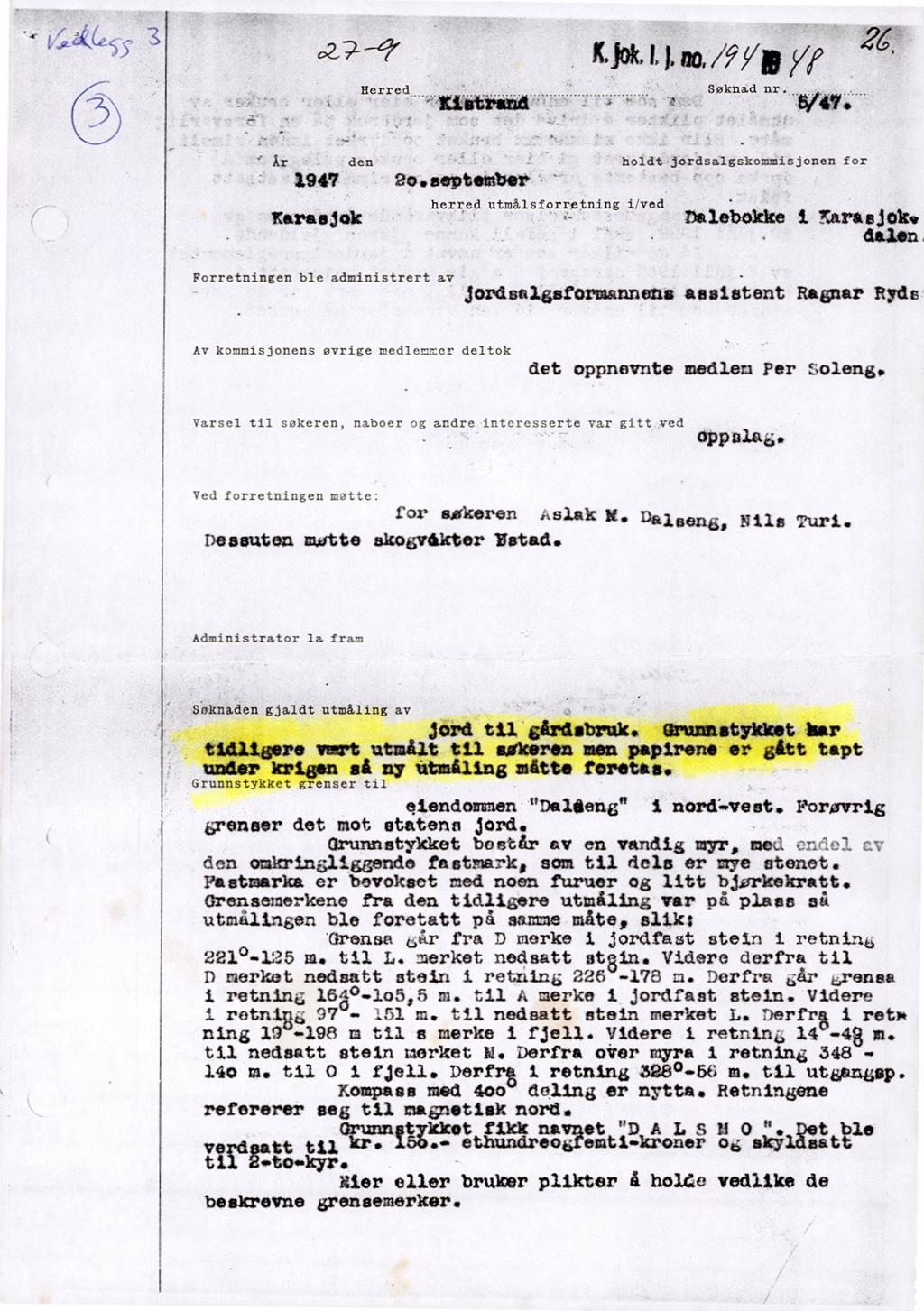 ,,;(\ _]» å > -=2? (Y) X Icrrcd År v Erma Å _ den _ Szknad nr 8/" hodt j0rdsa1gsko::1sjnnen 1947 K-JokHm/my yr for 20 september Knas* nu-ma utmasroxffcnng ved mgsokke t?