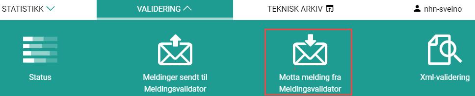 5.3. MOTTA MELDINGER FRA MELDINGSVALIDATOR For å teste eget mottak sender du en melding fra Meldingsvalidator https://meldingsvalidator.nhn.no/validering/mottakstest.