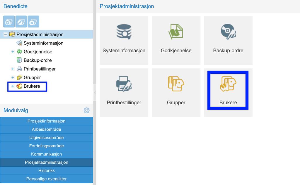 BIM2Share AS Byggeweb Prosjekt Side 26/35 6 Prosjektadministrasjon Det er prosjektadministrator som er ansvarlig for å legge til brukere og sette riktige rettigheter og ev. printoppsett.