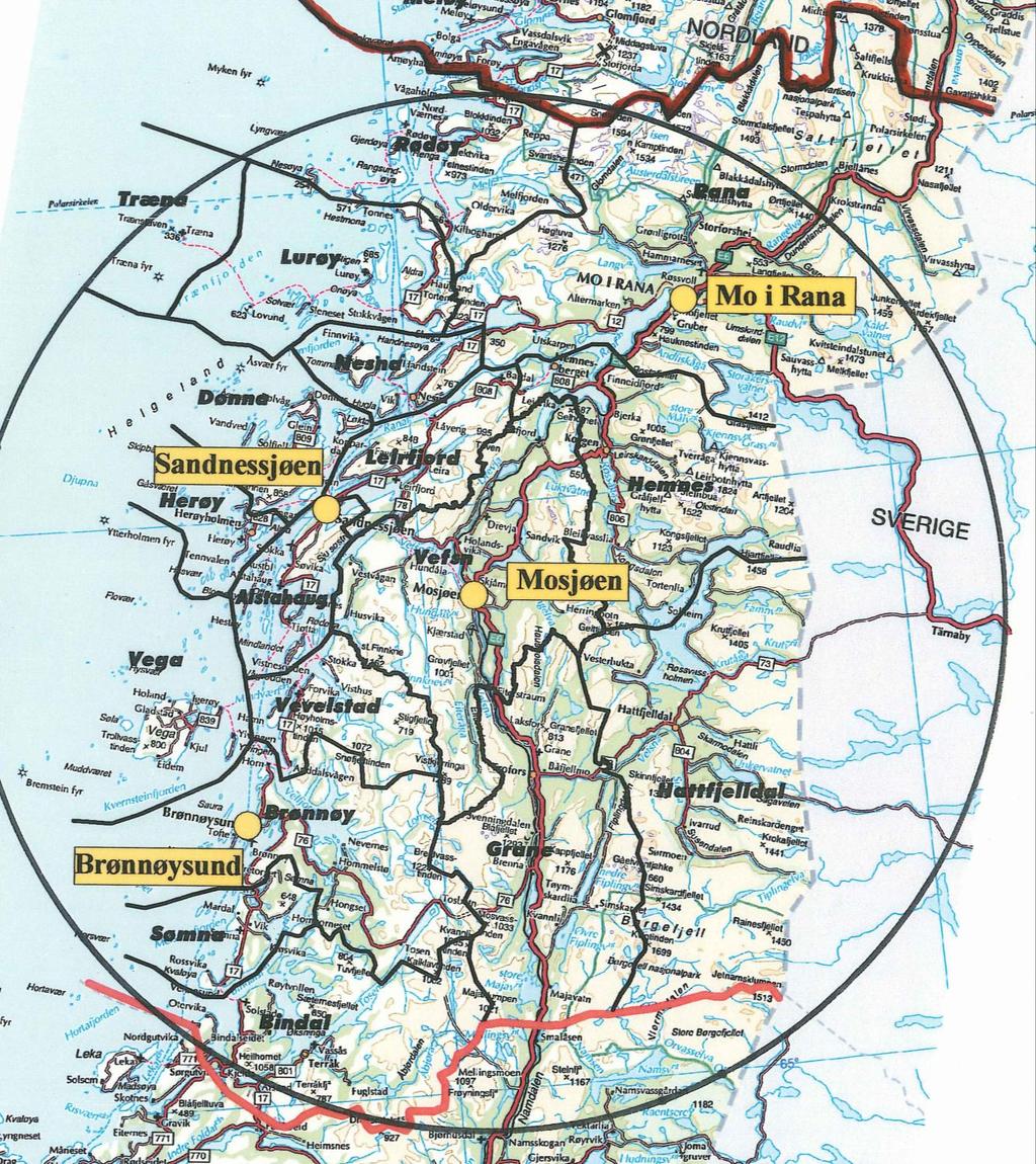 Vefsn kommune 13.465 Mosjøen by ca 11.