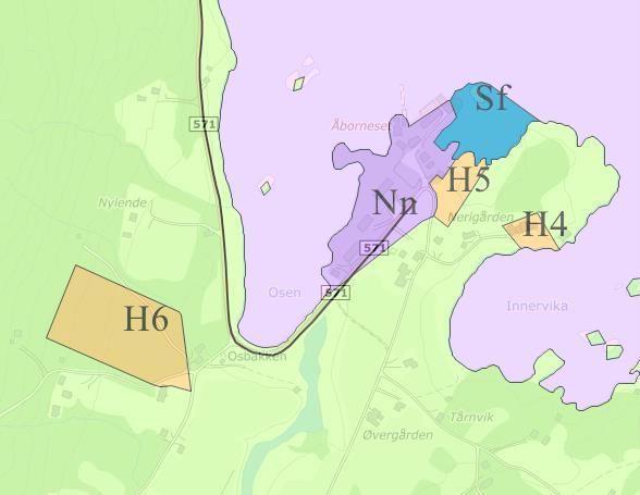 Planområdet ligger i et område avsatt til fritidsbebyggelse - fremtidig, felt H6. Blant punkter i bestemmelsene som får virkning for dette planområdet trekkes frem: o 3.1 Parkering.