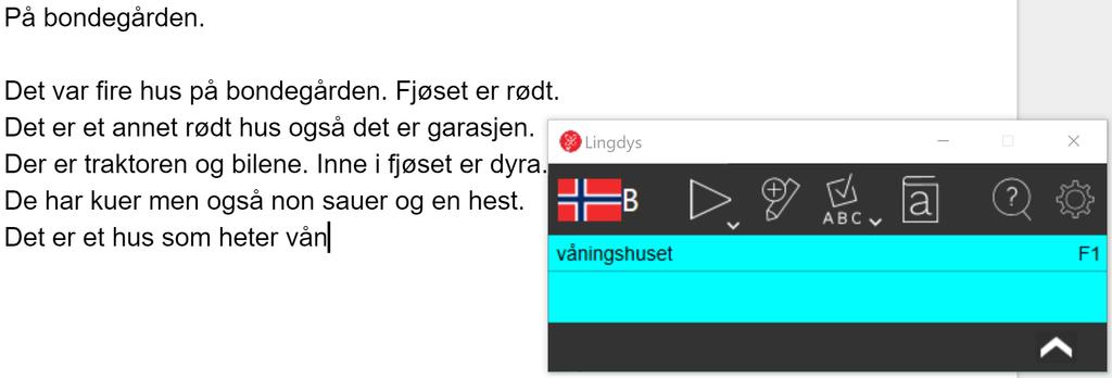 52 Lingdys 4 Lingdys' ordprediksjon i Google Docs Stavekontroll Stavekontrollen gir alternative forslag til feilstavede ord etter at ordet er skrevet.