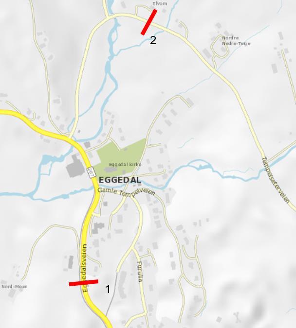 7 1 DAGENS TRAFIKKSITUASJON 1.1 Trafikkregistrering Fv 287 Eggedalsveien er forkjørsregulert vei.