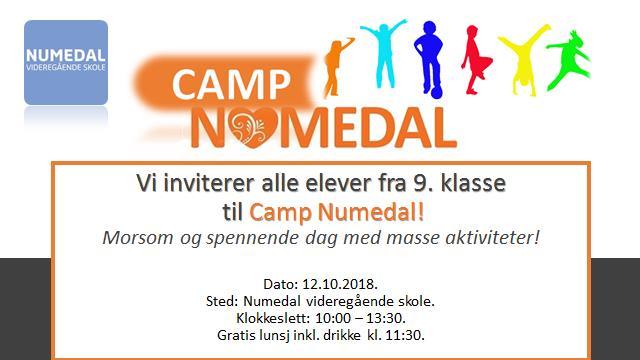 8 6.0 Invitasjon 7.0 Program m/aktiviteter Aktivitetsdagen var lagt opp fra kl. 1000 1330 med lunch kl. 1130 1230 Kommunene har en klasse hver i 9.trinn.