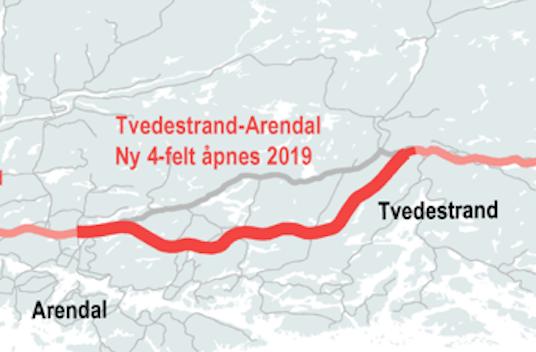 I Nasjonal Transportplan (NTP) 2014-2023, blir det gjort rede for ny E18 Tvedestrand- Arendal (Samferdselsdepartementet 2013).