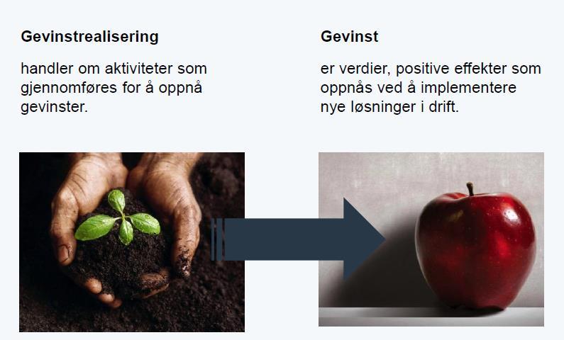 Gevinstrealisering Gevinster - Økt kvalitet