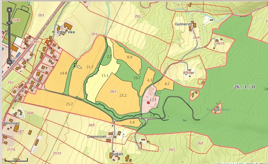 Saksopplysninger: Jacob Sinding Hadley søker om konsesjon på landbrukseiendommen gnr/bnr 26/1 og 26/34 (bortfestet hyttetomt).