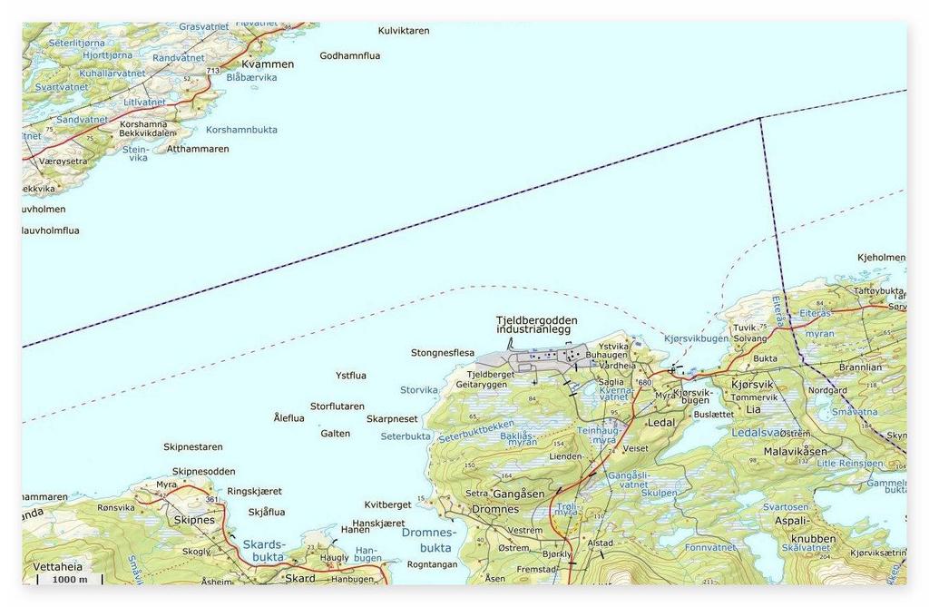 4.3.2 Haltenpipeprosjektet 1993 I forbindelse med Haltenpipe-prosjektet ble det i tidsrommet 13.12.92-12.2.93 gjennomført strømmålinger i 25 m og 50 m dyp utenfor vestre ende av Tjeldbergodden (se Fig.
