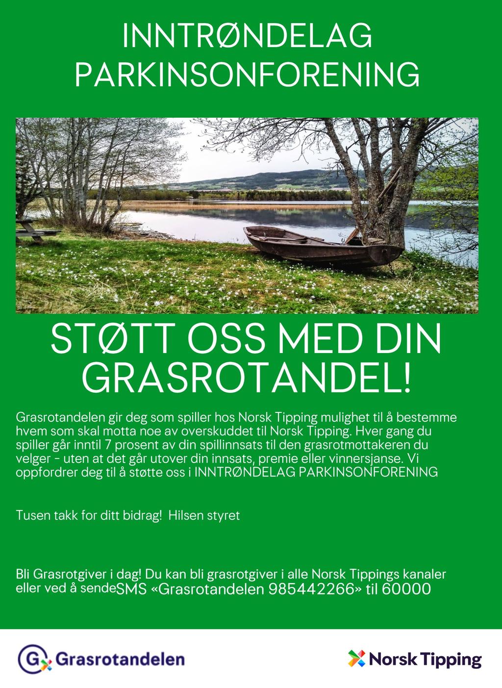 Nr. 1/2019 Parkinsonbladet 23 Grasrotandelen skaffet Nord-Trøndelag