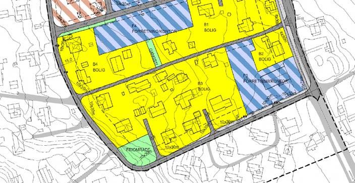 med forslag til planområde markert med