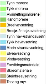 Leire og myr kan forekomme i flere meters mektighet. Grunnforholdene ansees som homogene for planområdet jf. løsmassekart (figur 2-1).