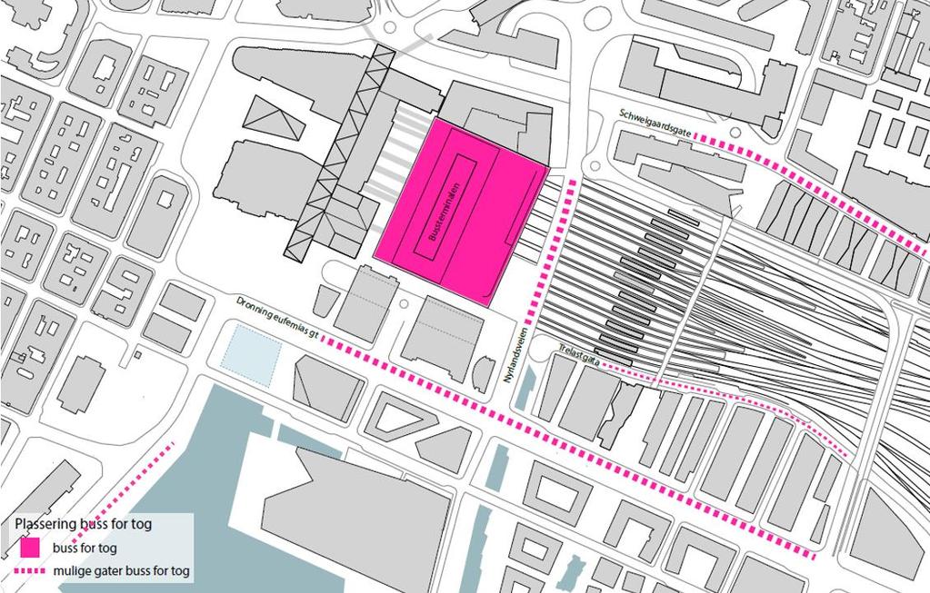 legger inn vekst i busstrafikken synes det som om ny bussterminal vil ha god kapasitet til å håndtere planlagte avvik i helger, helligdager og ferier.