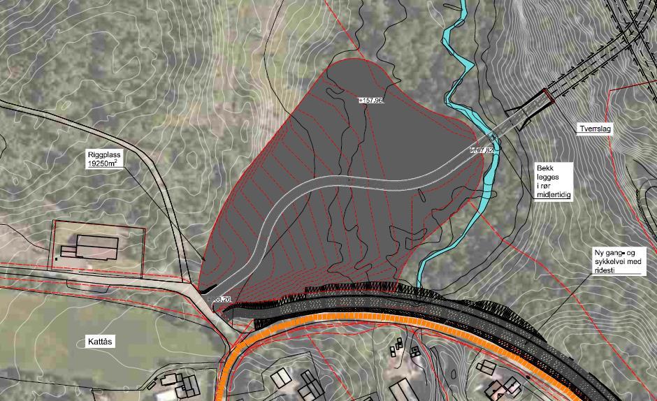 22 av 49 5 TVERRSLAG KATTÅS, NORDBY OG RUSTAN I denne delen av rapporten vurderes behovet for tverrslag mellom Reverud/Jong og Avtjerna.