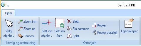 4.5.2. Rediger egenskaper for AR5-flate i egen operasjon Velg aktuell AR5-flate med pekeren og velg Egenskaper. Flata hentes fra Sentral FKB. Rediger etter behov alle påkrevde egenskaper i flata.