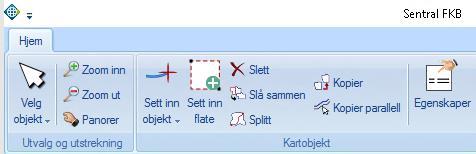 4.6.1. Justere grenser uten å danne flater Formål: Justere (flytte) punkt i ei AR5-grense. Koordinatene i flata vil automatisk følge med når grensa justeres. Nb!