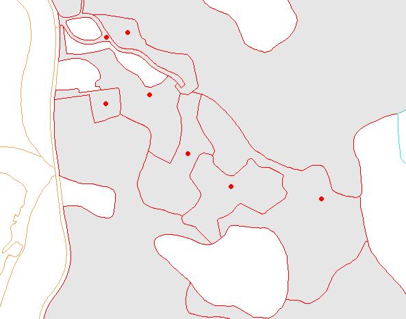 Resultat: Slik er uttrekksbasen etter at flater for innmarksbeite og skog er