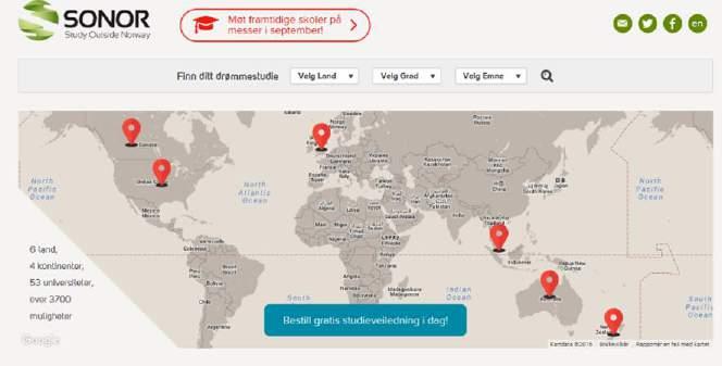 Studier i utlandet Sonor arrangerer internasjonal