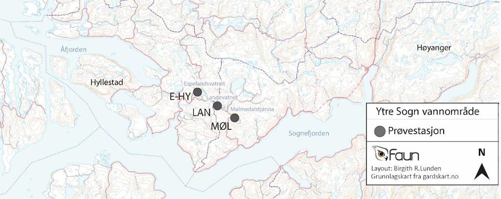 1050 moh.), langs riksvei 53 fra Tyin til Årdal. Innsjøen er regulert 3 meter og blir regnet som «sterkt modifisert» (SMVF). Den er også påvirket av en regulering oppstrøms innsjøen.