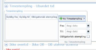 Denne bruker man til å legge inn normal-arbeidstid til arbeidstagere som har fast arbeidstid. Det er denne måten som er best å bruke, selv det er også en mulighet for å gjøre det under Admin.Org.