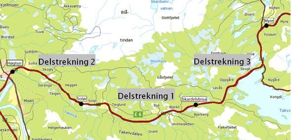 1 Innledning Statens vegvesen er i gang med reguleringsplanarbeidet for breddeutvidelse langs E6 mellom Olsborg og Heia i Målselv og Balsfjord kommune.