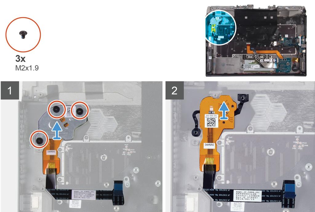 3. Ta ut 2230 SSD-disken. (hvis dette er aktuelt) 4. Ta ut 2280 SSD-disken. (hvis dette er aktuelt) 5. Ta ut bakre I/O-deksel. 6. Ta ut batteriet. 7. Ta ut venstre I/O-kort. 8. Ta ut høyre I/O-kort.