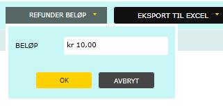 6. Refundere betaling Dersom en har behov for å refundere/tilbakebetale hele eller deler av en innbetaling (for eks.