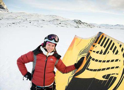 HAUGESUNDAR: Ester Netland Simonsen er med på kitekurs for tredje gong, og elskar