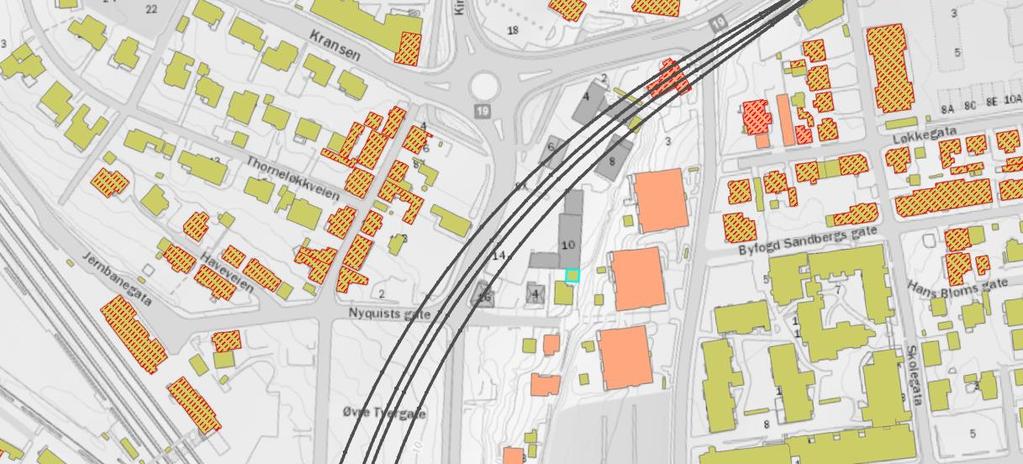 Gjennomgang av eksisterende bebyggelse i Moss Bygningsdatabase mottatt fra Geonorge.