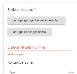 For opplasting av Elsikkerhetsplaner er det nå også mulig å laste opp koblingsskjemaer Dette er valgfritt. 5.3.