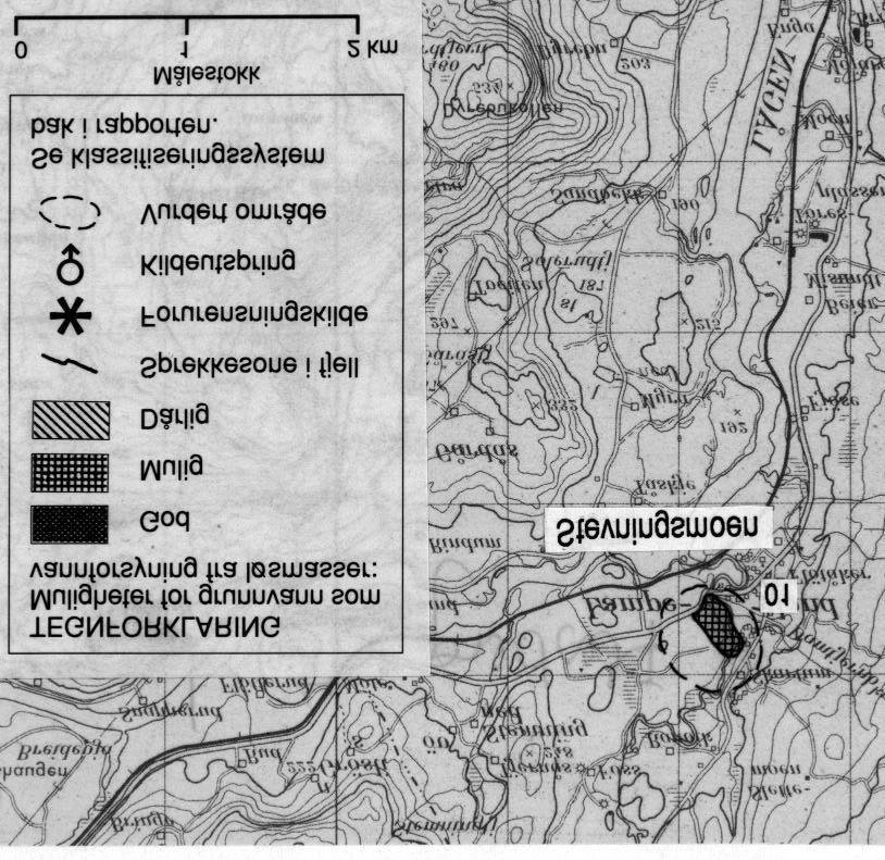 3. Prioriterte områder STEVNINGSMOEN Her er det ønsket grunnvann som varmekilde. Oppgitt vannbehov er 1,2 l/s. På Fig. 1 er det avmerket en løsmasseavsetning (01).