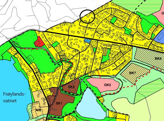 Boligenes høyde og plassering i terrenget er satt ut fra å gi den enkelte bolig best mulig utsiktsforhold. Utsikt for eksisterende boliger er også vektlagt i plasseringen av ny bebyggelse. 7.