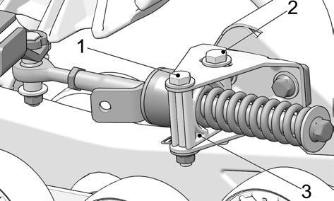 Loosen anti-rotation bracket bolts (1) and (2) to allow the anti-rotation retainer (3) to rotate freely on its axis. See Figure 6.