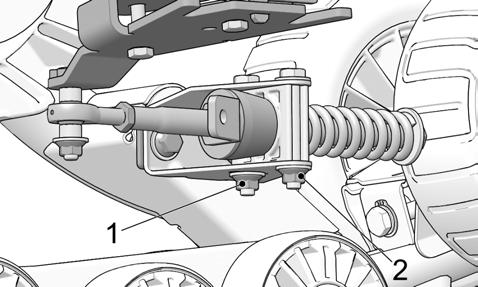 Figure 10 BASIC TUNING (Front Track Systems) Figure 8 Re-tighten anti-rotation bracket bolts (1) and (2) to 50 N m [37 lb-ft] of torque. See Figure 9.