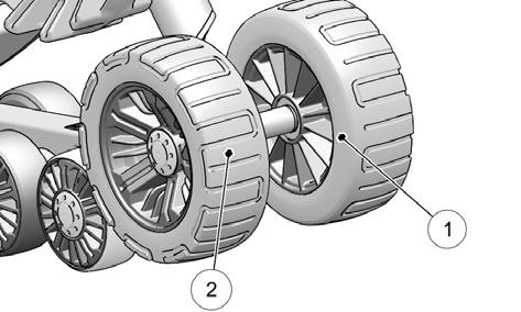 A wheel that is excessively worn will not offer enough support to guide the track. Track guides may also wear prematurely. Figure 34.