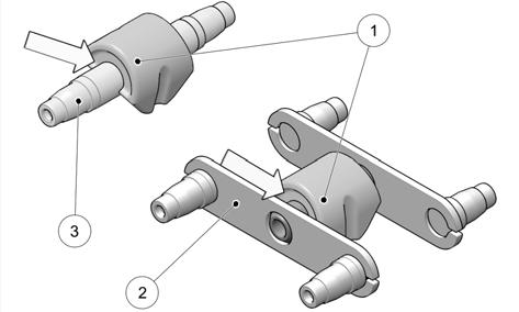 (ungluing) between components. Figure 40. CAUTION: Replace part if vulcanized rubber component is ungluing from metal tubing.