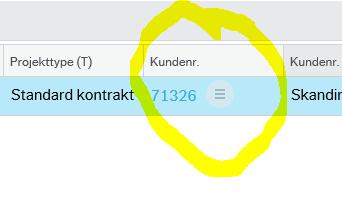 Legge inn eller oppdatere kundedetaljer Klikk på den grå sirkelen ved siden av kundenummeret du finner på forsiden. Du får nå to alternativer: 1.