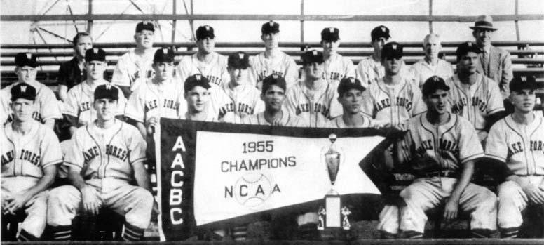 1955 NCAA Champions 1955 Roster 1 John Stokoe P 3 Art Bonzagni 1B 4 Lee Abbott 2B 5 Tommy Cole RF 6 Harold Moore SS 7 Luther McKeel CF 8 Ralph Adams P 9 George Miller OF 10 Jack Bryant 2B 11 Bill