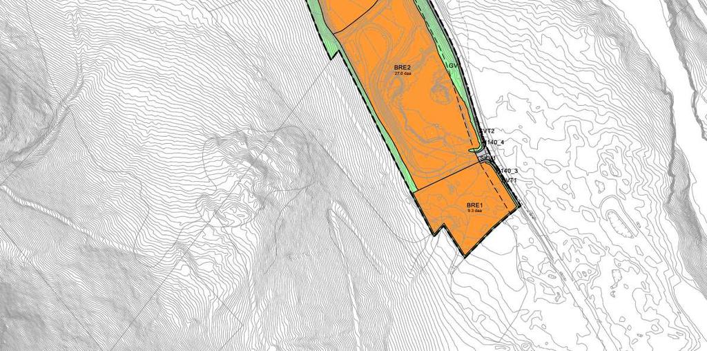 Planområdet ligger langs Fv. 436 ca. 6 km fra Otta sentrum. Planområdet omfatter ca.