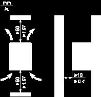 00 Mounting Recommendations Clearance Depending on the conditions in which the drive is to be used, its installation will require certain precautions and