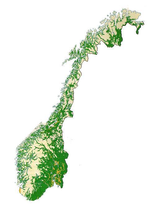 71 grader nord Total areal: 323.804 Km 2 Jordbruksareal 9.