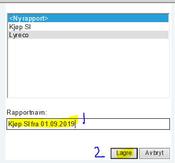 b. I menyen på venstresiden velger du Rapporter/Lagrede