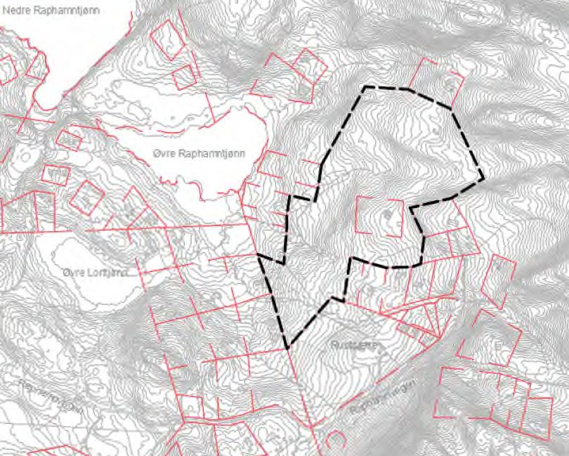 Kart til venstre viser tilnærmet planavgrensning justert felt F07, forelagt formannskapet 23.01.18. Utsnitt til høyre er hentet fra kommuneplanens arealdel og viser utstrekning av felt F07 her.