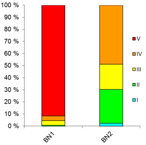 Antall arter (S) og individer (N) per 0,3 m 2, snittverdi og standard avvik mellom grabbprøver (0,1 m 2 ); ES 100 og jevnhet J per stasjon (0,3 m 2 ).
