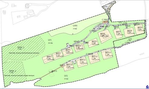 Ulvangsøya hyttefelt med utfyllende deler av reguleringsplan i Leirfjord kommunen med mindre